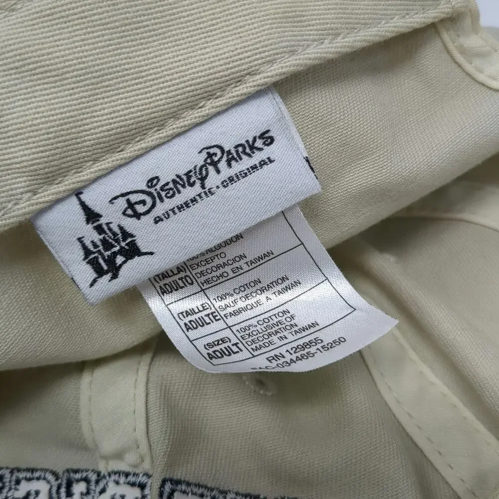 Disney Parks Baseball Cap Beige One Size Mickey Mouse Since 1971 Slideback Hat
